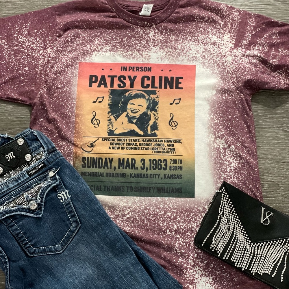 Patsy Cline bleached tee